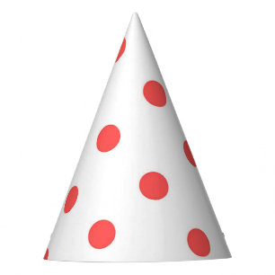 Chapeaux De Fètes Point Polka rouge sur le Casquette du parti rose