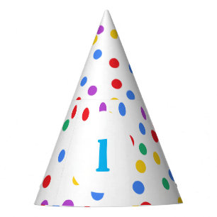 Chapeaux De Fètes Points Confetti colorés mignons Anniversaire