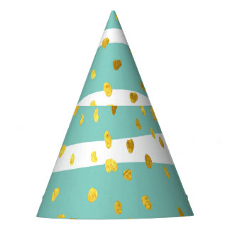 Chapeaux De Fètes Points d'or et rayures : Motif élégant