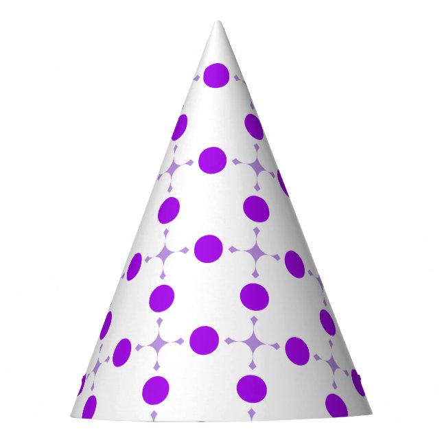 Chapeaux De Fètes Points violets, Motif à pois, Points, Pointillé (Devant)