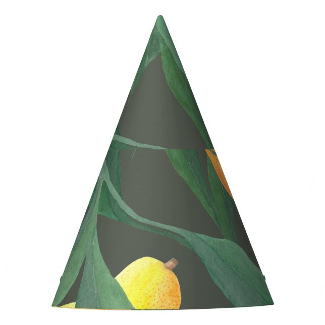 Chapeaux De Fètes Poires d'aquarelle, feuille : sans soudure botaniq (Devant)