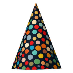Chapeaux De Fètes Pois colorés sur Arrière - plan foncé