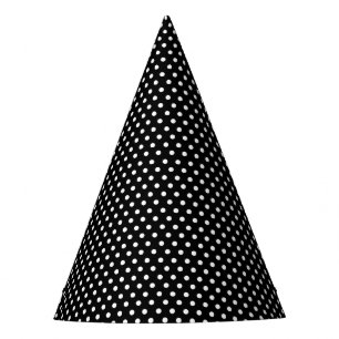 Chapeaux De Fètes Pois noir et blanc rétro