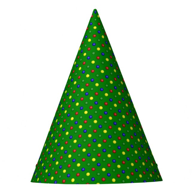 Chapeaux De Fètes Pois-Vert-PAPIER CASQUETTES (Devant)