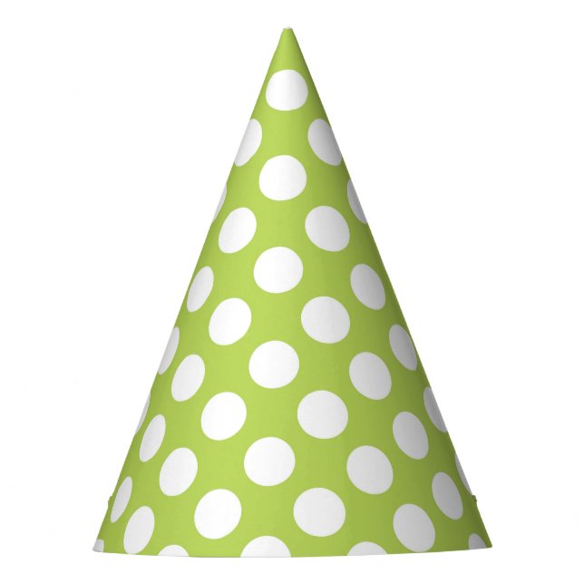 Chapeaux De Fètes Pois verts, Motif à points Polka, points, pointill (Devant)