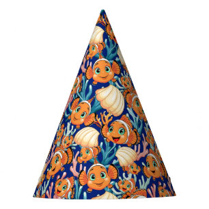 Chapeaux De Fètes Poisson clown Dessin animé mignon Famille Sous l'e