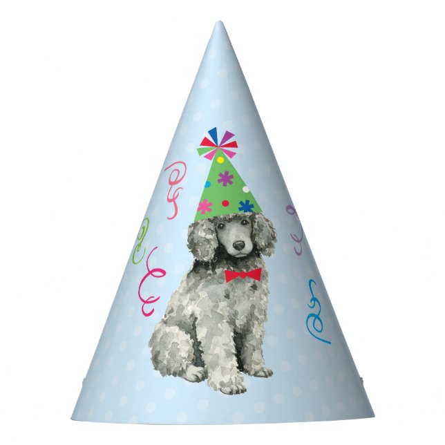 Chapeaux De Fètes Poodle de fête d'anniversaire (Devant)