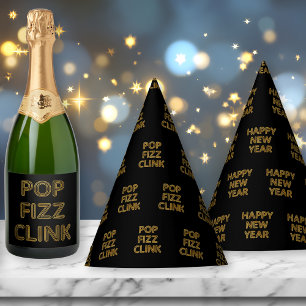 Chapeaux De Fètes Pop Fizz Clink Typographie moderne