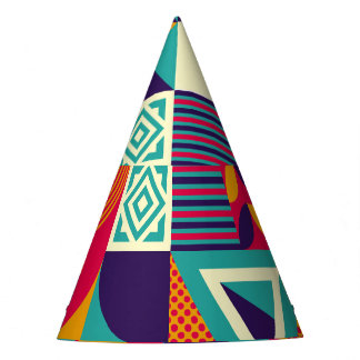 Chapeaux De Fètes Pop formes géométriques abstraites, motif transpar