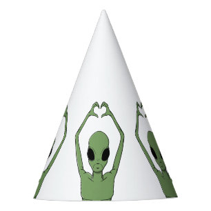 Chapeaux De Fètes Pose de cœur extraterrestre