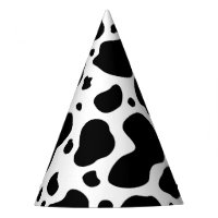 Poster de animal noir et blanc de motif de taches
