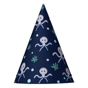 Chapeaux De Fètes Poulpe sous la mer motif pour enfants
