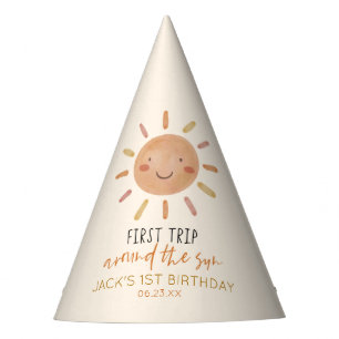 Chapeaux De Fètes Premier Voyage Autour Du Soleil Premier Anniversai