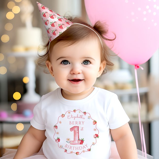 Chapeaux De Fètes Première partie du Berry aux fraises d'aquarelle (Créateur téléchargé)