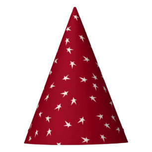 Chapeaux De Fètes Prim White Stars on Red, Casquette 4 juillet
