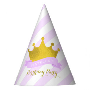 Chapeaux De Fètes Princesse Birthday de diadème de lavande et d'or