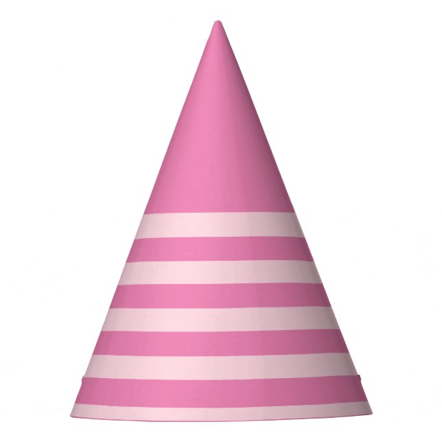 Chapeaux De Fètes Princesse rose pâle et rose rayé (Devant)