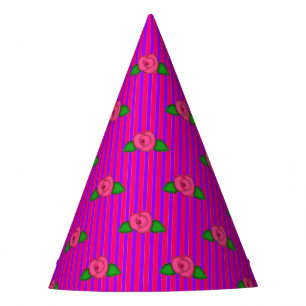 Chapeaux De Fètes Princesse Rosebud Stripes-2-PAPIER CASQUETTES