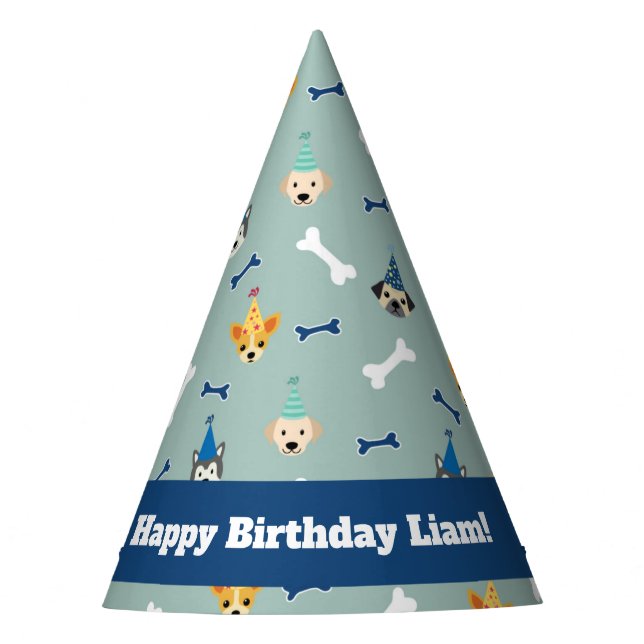 Chapeaux De Fètes Puppée Party, bleu et vert (Devant)