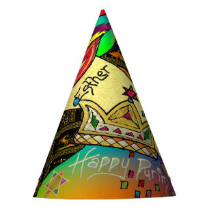 Chapeaux De Fètes Purim Esther Célébration Art foncé Imprimer