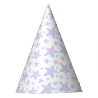 Chapeaux De Fètes Purple Blue stars Princess Theme Anniversaire