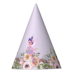 Chapeaux De Fètes Purple Castle Fairytale Anniversaire Thème avec Fa
