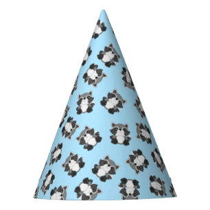 Chapeaux De Fètes Raccoon fête d'anniversaire bleu
