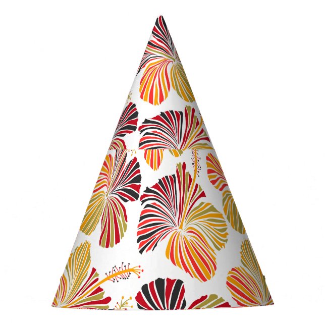 Chapeaux De Fètes Radiance hawaïenne : Élégance Plante tropicale. (Devant)