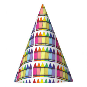 Chapeaux De Fètes Rainbow Crayons Artist Art Class Anniversaire