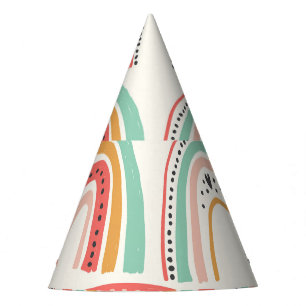 Chapeaux De Fètes Rainbows scandinave : Motif d'art naïf.