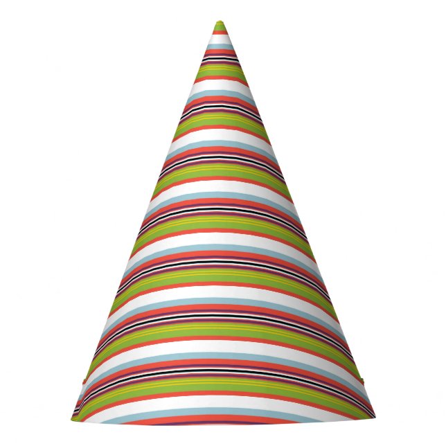 Chapeaux De Fètes Rayures colorées magiques (Devant)