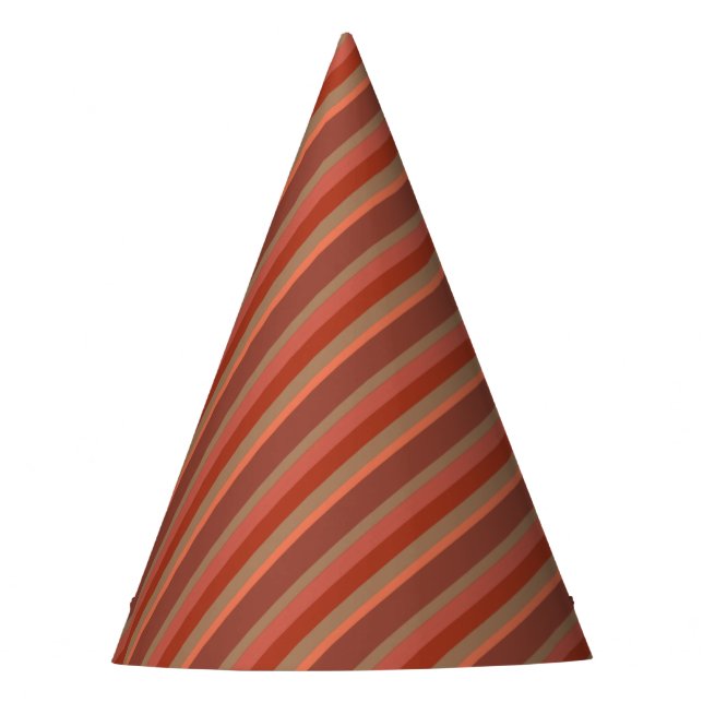 Chapeaux De Fètes Rayures orange et marron (Devant)
