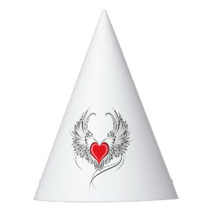 Chapeaux De Fètes Red Angel Coeur avec ailes