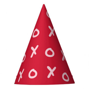 Chapeaux De Fètes Red & Baby Light Pink X O XO XO XO's Trendy Cute