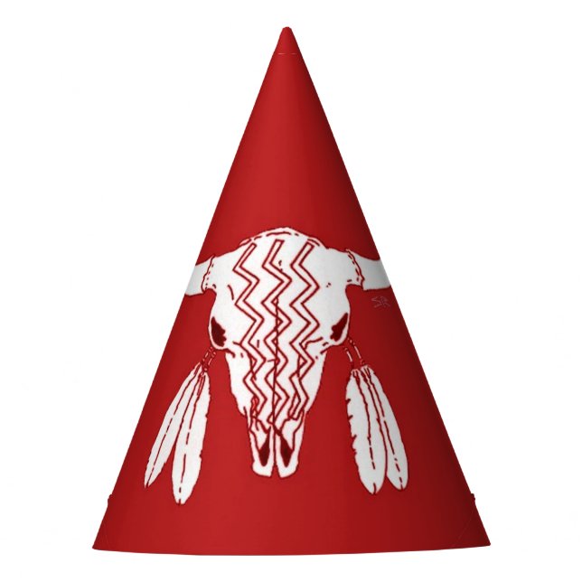 Chapeaux De Fètes Red Ghost Dance Buffalo casquettes (Devant)