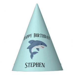 Chapeaux De Fètes Requin bleu mignon personnalisé
