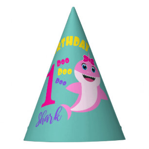 Chapeaux De Fètes Requin mignon 1er anniversaire