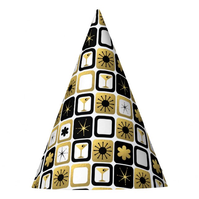 Chapeaux De Fètes Rétro casquette fascinant de partie d'or (Devant)