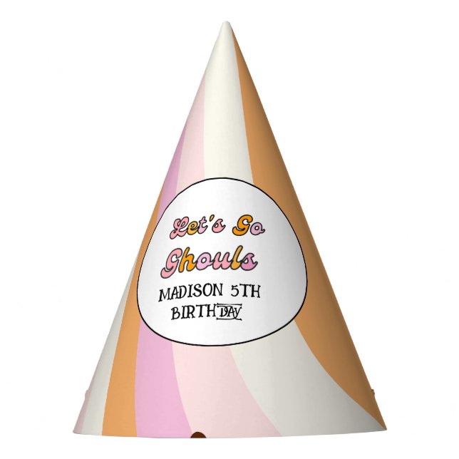 Chapeaux De Fètes Retro Grooy Allons au ghoul Halloween Anniversaire (Devant)