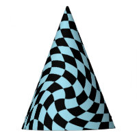Retro Pastel Blue & Black À damiers