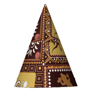 Chapeaux De Fètes Rock Art Imitation : Motif Vintage.