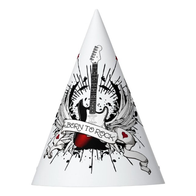 Chapeaux De Fètes Rock & Roll Guitare Heavy Metal Band Musicien (Devant)