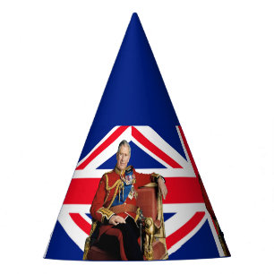 Chapeaux De Fètes Roi Charles III avec drapeau britannique