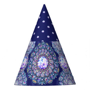 Chapeaux De Fètes Rosace bleue