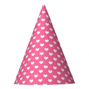 Chapeaux De Fètes Rose Blanc amour Coeur Motif Design