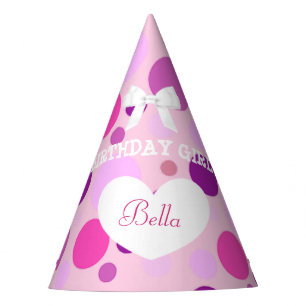 Chapeaux De Fètes Rose et pourpre de fille d'anniversaire de