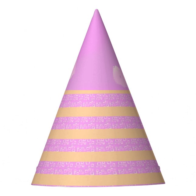 Chapeaux De Fètes Rose Géométrique  (Devant)