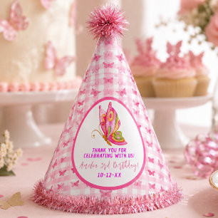 Chapeaux De Fètes Rose gold violet élégant papillon fille anniversai