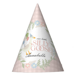 Chapeaux De Fètes Rose Silly Goose Floral En vichy Anniversaire Favo