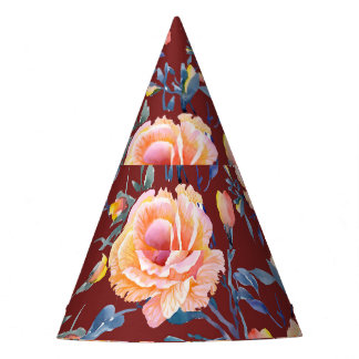 Chapeaux De Fètes Roses, sans soudure, motif arrière - plan rouge